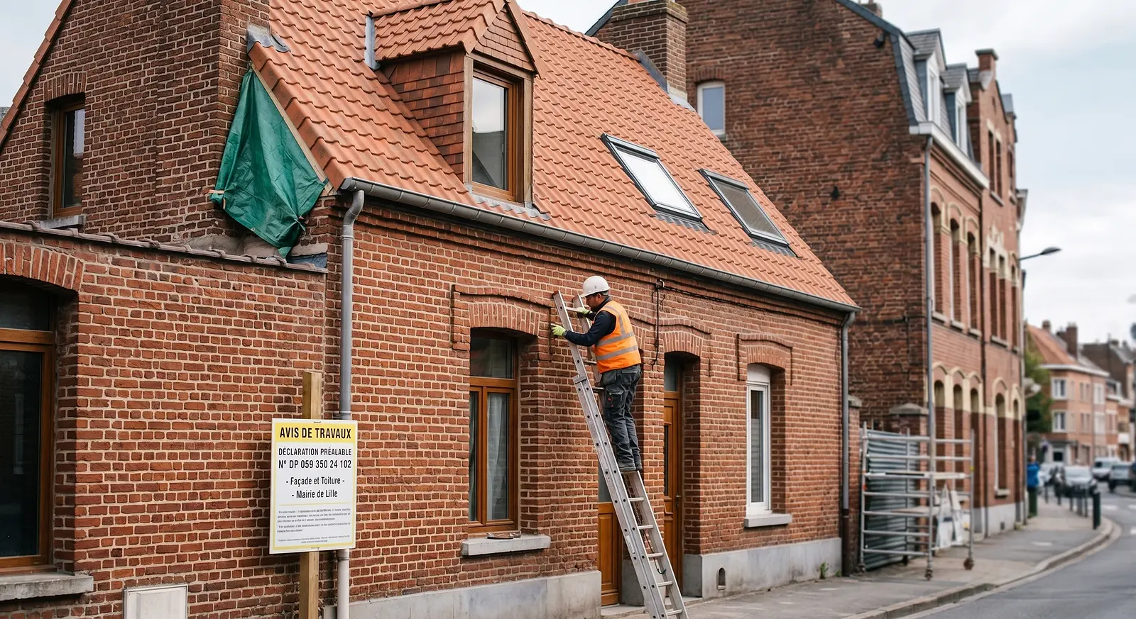 quelles autorisations travaux toiture facade dans nord 59